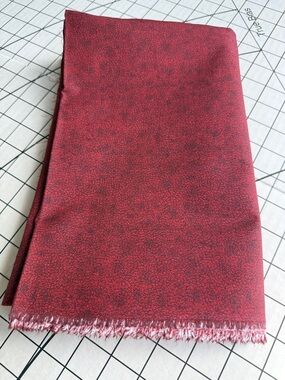 Japanese Tonal Red Fabric 2.3 Yards Cotton Floral Print Burgundy Quilting Sewing